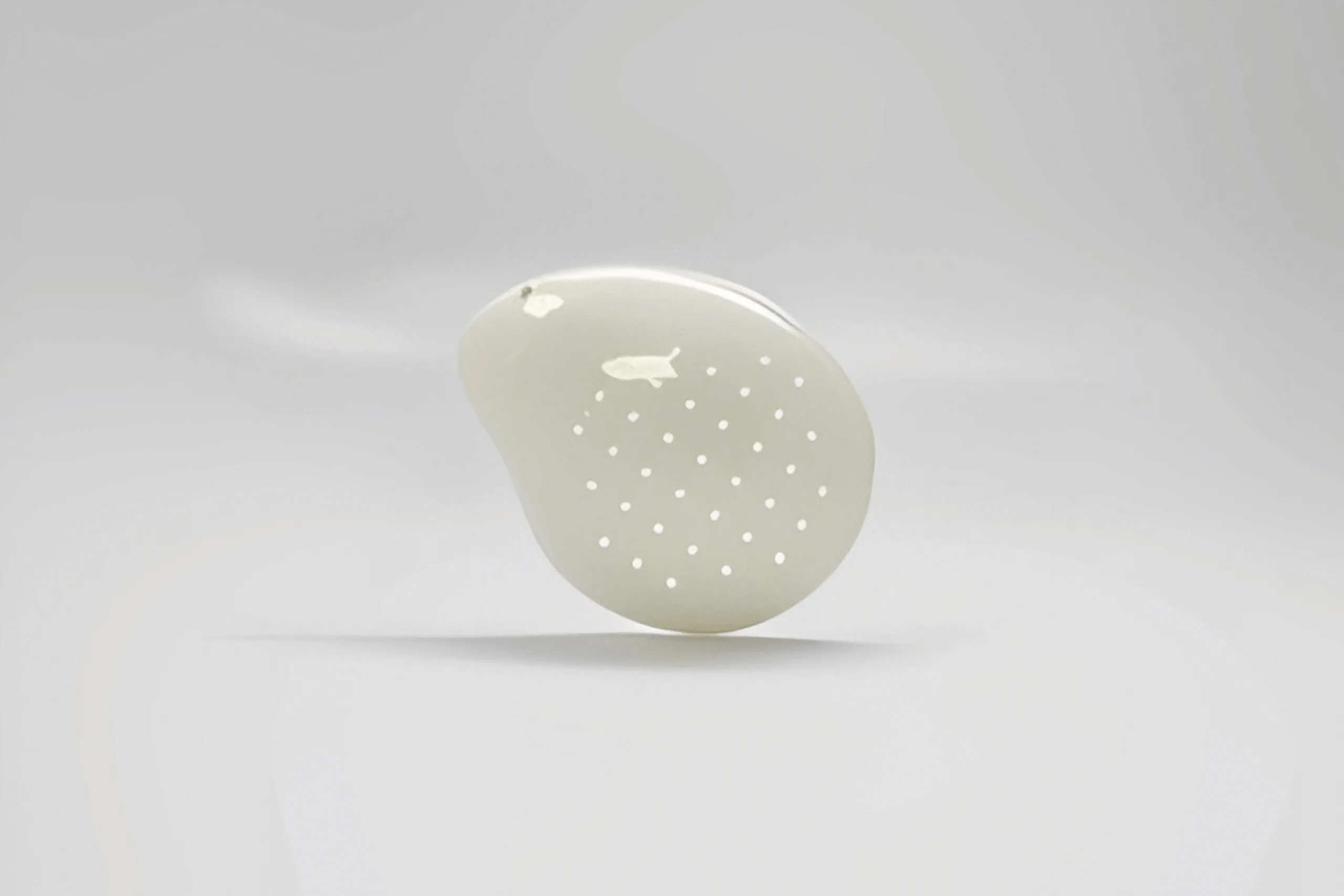 White Polycarbonate Eye Shields, Pinhole Design - LEFT EYE