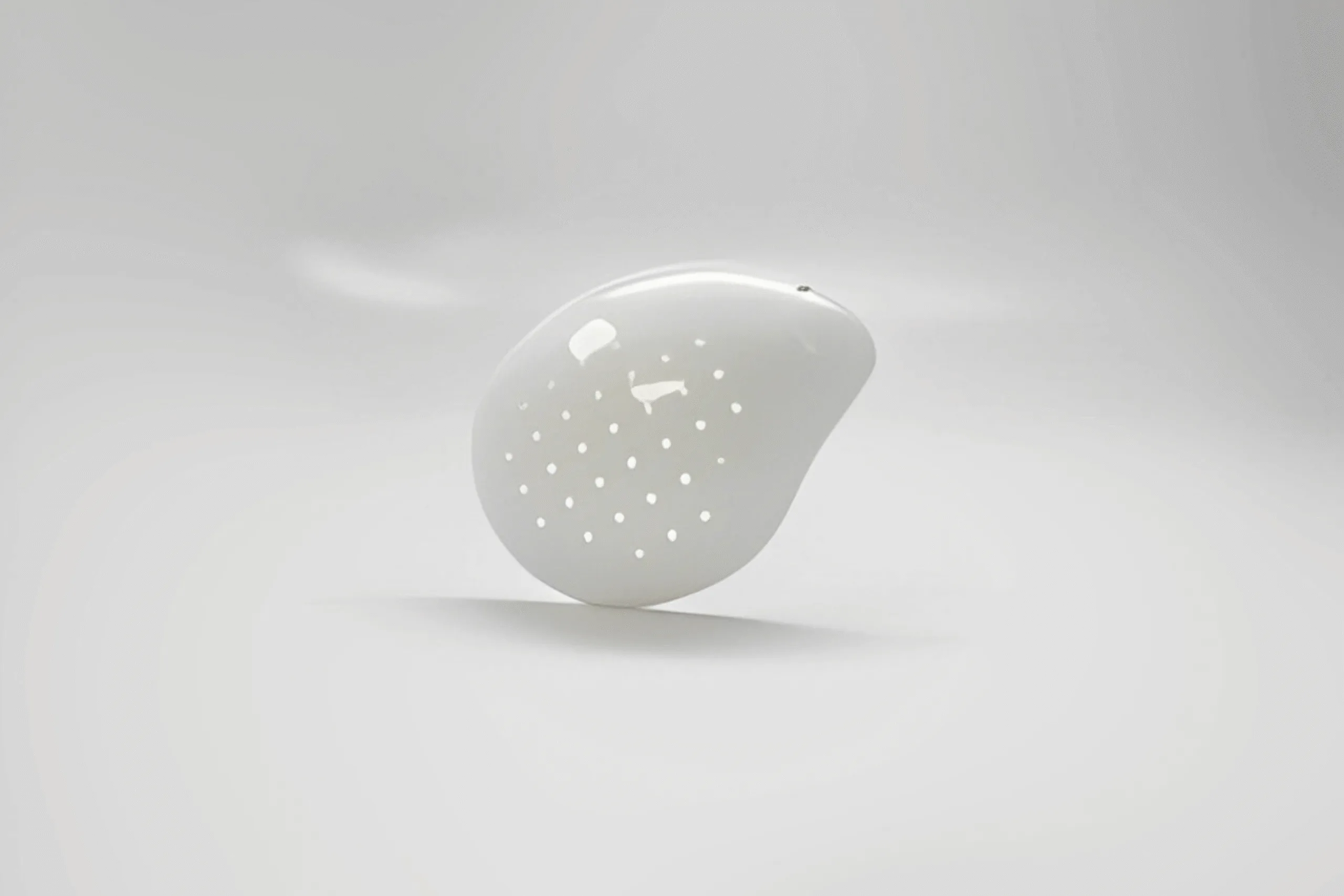 White Polycarbonate Eye Shields, Pinhole Design - RIGHT EYE