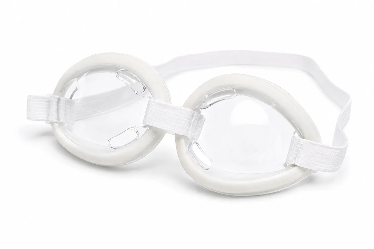 Duo-Shield Bilateral Clear Polycarbonate Moisture Retention Eye Shields with Foam Lining & Strap